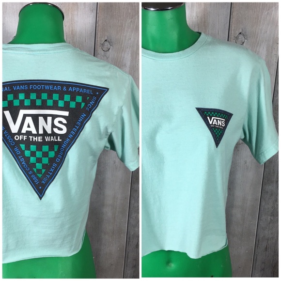 Vans Tops - Vans Custom Raw Hem Crop Top Size Small